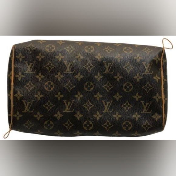 Louis Vuitton Speedy 30 Brown Monogram Coated Canvas Satchel Handbag - Picture 7 of 8